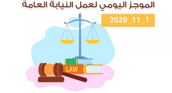 الموجز اليومي لإجراءات النيابة العامة لتحقيق الأمن والاستقرار المجتمعي1/11/20202