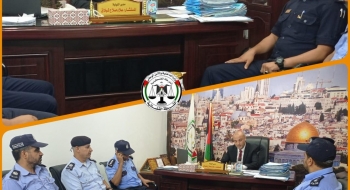 مدير نيابة الوسطي  يستقبل مدير الشرطة القضائية في مكتبه لتعزيز تيسير الخدمات العدلية