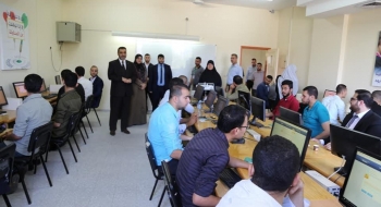 النائب العام يتفقد قاعات تقديم الاختبار المحوسب لاختيار معاوني النيابة العامة.