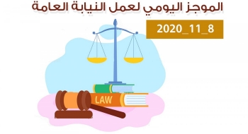 الموجز اليومي لإجراءات النيابة العامة لتحقيق الأمن والاستقرار المجتمعي8/11/20202