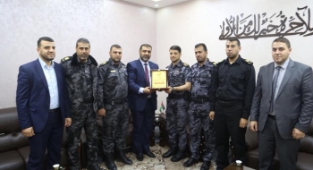 النائب العام المستشار ضياء الدين المدهون يكرم ادارة جهاز الامن والحماية 