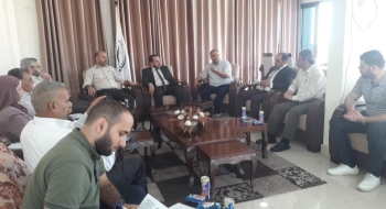نيابة غزة الثالثة تجتمع بمحكمة صلح غزة ووفد من بلدية غزة 