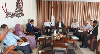نيابة غزة الجزئية الثالثة تجتمع بوفد من بلدية غزة 