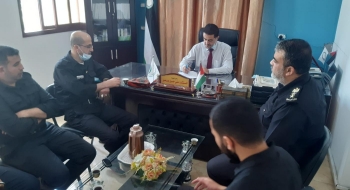 رئيس نيابة خانيونس يستقبل مدير مركز اصلاح وتأهيل أصداء  ويؤكد التشبيك مع شركاء العدالة