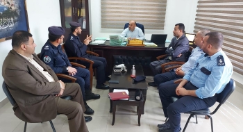 نيابة غزة الجزئية الدائرة الثالثة تعقد اجتماعا مع شرطة مرور غزة