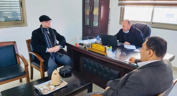 نيابة غزة الجزئية الدائرة الثالثة تعقد اجتماعاً مع الشؤون القانونية لبنك الانتاج