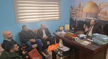 مدير نيابة الوسطى الجزئية يستقبل دائرة المنظمات الشعبية لحركة الجهاد الإسلامي في فلسطين