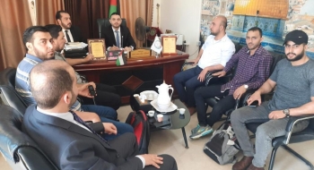  نيابة غزة الجزئية الأولى تعقد اجتماعاً مع دائرة الجرائم الإلكترونية لبحث سبل التعاون المشترك