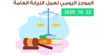 الموجز اليومي لإجراءات النيابة العامة لتحقيق الأمن والاستقرار المجتمعي 22/10/2020