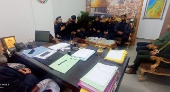 نيابة خانيونس الجزئية تجتمع مع قيادة شرطة مرور محافظة خانيونس