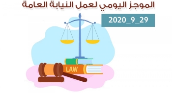 الموجز اليومي لإجراءات النيابة العامة لتحقيق الأمن والاستقرار المجتمعي 29/9/2020