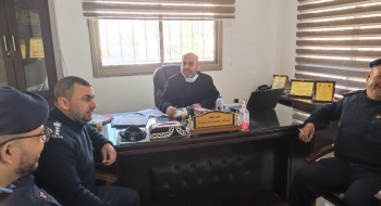 نيابة غزة الجزئية الدائرة الثالثة تعقد اجتماعاً مع وحدة الشؤون القانونية لوزارة الداخلية
