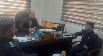 رئيس نيابة المؤسسات ومكافحة الفساد وجرائم الأموال يجتمع بمدير دائرة غزة بالشرطة القضائية