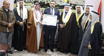 النائب العام يلتقي وفد من الاتحاد العربي للقبائل برئاسة الأمين العام للاتحاد الشيخ نزيه أبو كاشف وناقش معهم تعزيز دور رجال الاصلاح والوجهاء في تحقيق الاستقرار المجتمعي