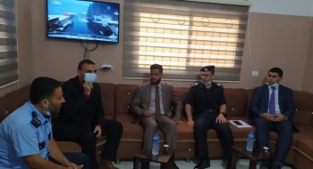 نيابة خانيونس الجزئية تجري زيارة تهنئة لمدير مركز شرطة المدينة بخانيونس