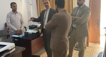 رئيس نيابة تنفيذ الأحكام  يناقش مع رؤساء النيابة آليات النهوض  بأرشفة الملفات الجزائية الكترونياً
