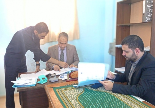 مدير نيابة غزة الجزئية الثانية يجري جولة تفتيشية على أقسام مركز شرطة الشاطئ
