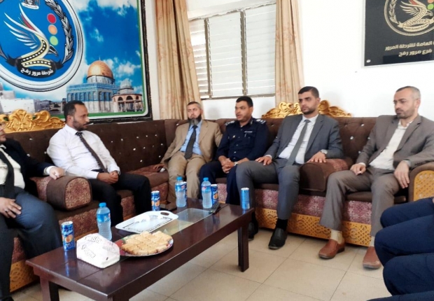مدير نيابة رفح الجزئية ومدير شرطة المرور يؤكدان على تجويد وحسن إدارة الملف الجزائي والتشدد مع المتسببين بالحوادث المرورية الخطرة