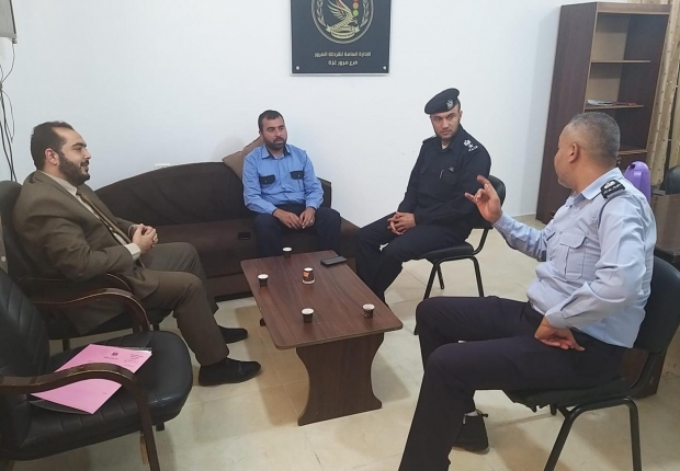 وكيل نيابة المرور بغزة ومدير شرطة المرور  يؤكدان على  تجويد وحسن ادارة الملف الجزائي والتشدد مع  المستببن بالحوادث المرورية الخطرة