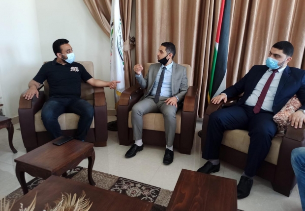 مدير نيابة غزة الأولي يستقبل مدير مكافحة المخدرات بالمحافظة