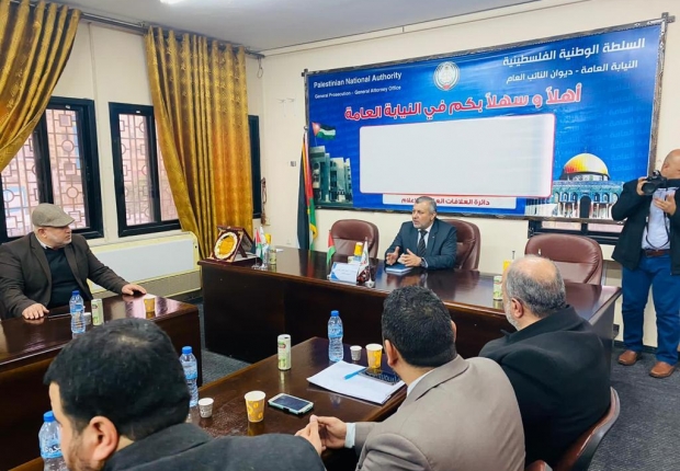 النائب العام يستقبل وفد من محامي محافظة رفح لتهنئته بتوليه المنصب الجديد
