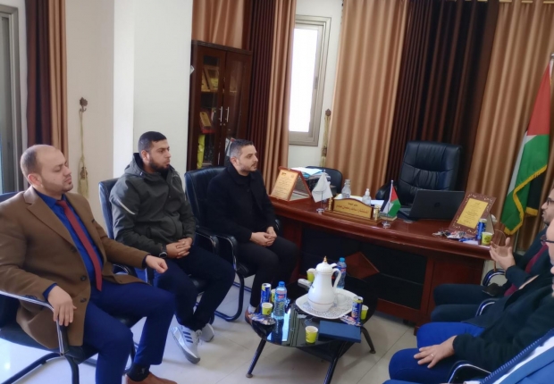 نيابة غزة الجزئية الأولى تلتقي بمدير دائرة المباحث الرقمية والاتصالات