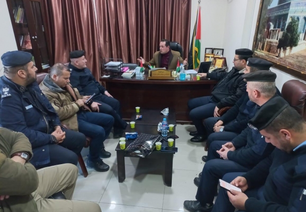 نيابة غزة الجزئية الثانية تجتمع مع وفد مركز شرطة جباليا البلد