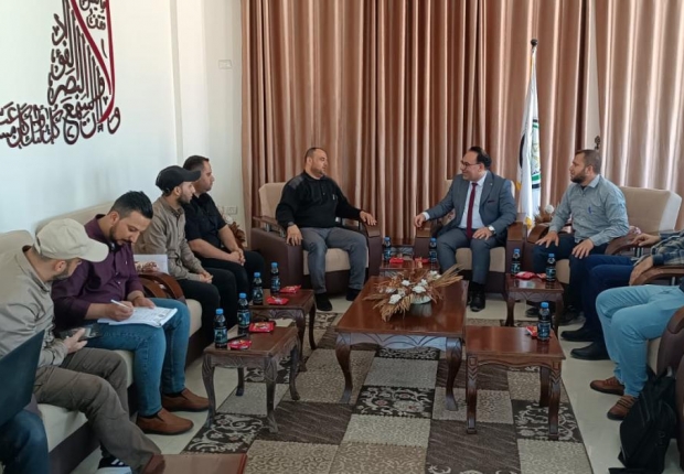 نيابة غزة الجزئية الثالثة تعقد اجتماعاً مع مباحث التموين والمعادن الثمينة