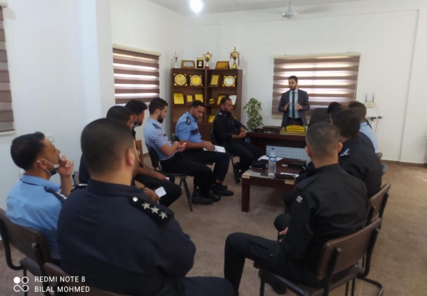 نيابة شمال غزة الجزئية وبالتعاون مع إدارة مركز شرطة بيت لاهيا تعقد ورشة تدريبية لكادر تحقيق المركز