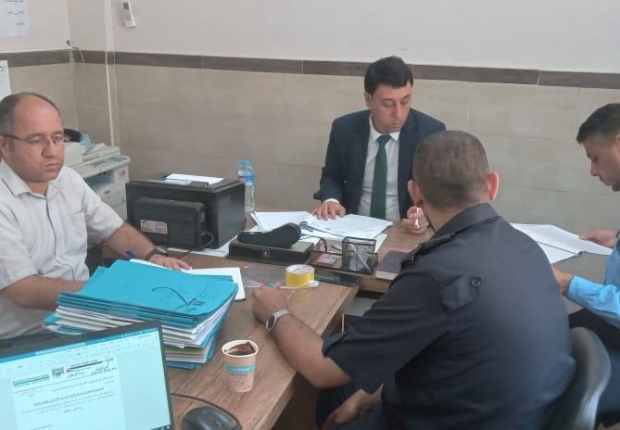 التفتيش القضائي في النيابة العامة يُجري زيارات تفتيشية  على المراكز الشرطية في المحافظة الوسطى