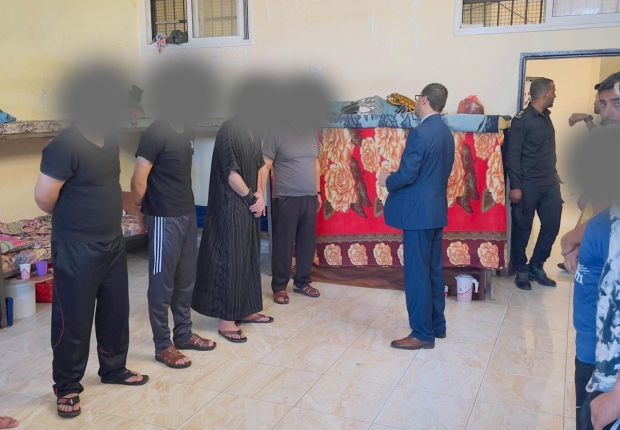 وكيل نيابة دير البلح الكلية يتفقد أوضاع النزلاء بمركز اصلاح والتأهيل المركزي