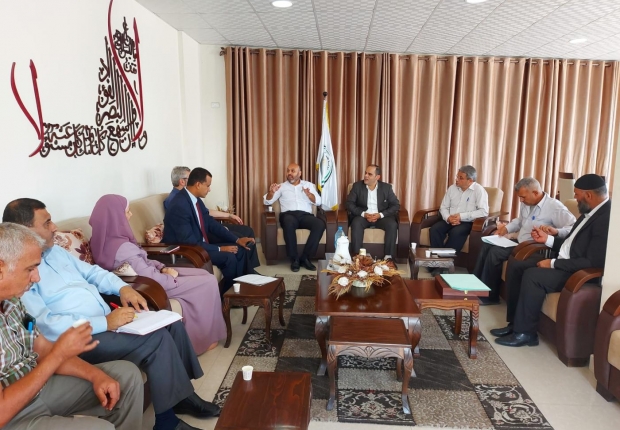 نيابة غزة الجزئية الثالثة تجتمع بوفد من بلدية غزة 