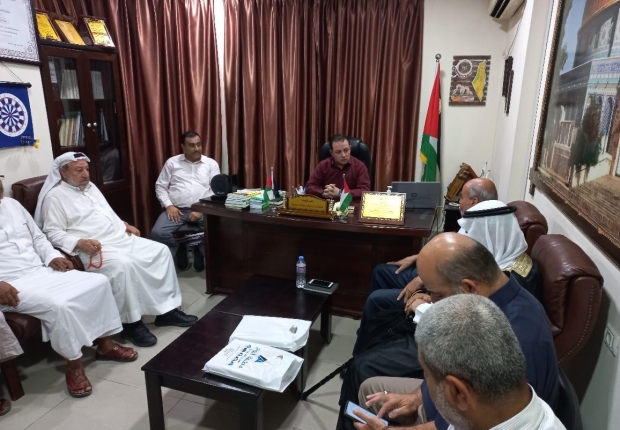 نيابة غزة الجزئية الثانية تعقد لقاءً مع هيئة مخاتير ولجان إصلاح حي الصبرة