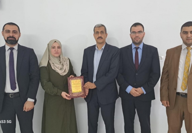 نيابة الشمال الكلية تكرّم وكيل نيابتها عِرفاناً بجميل جهدها في نهاية فترة عملها في النيابة