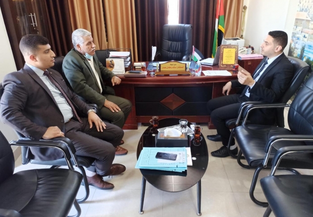 مدير نيابة غزة الأولي  يستقبل مدير عام شؤون العشائر بالداخلية