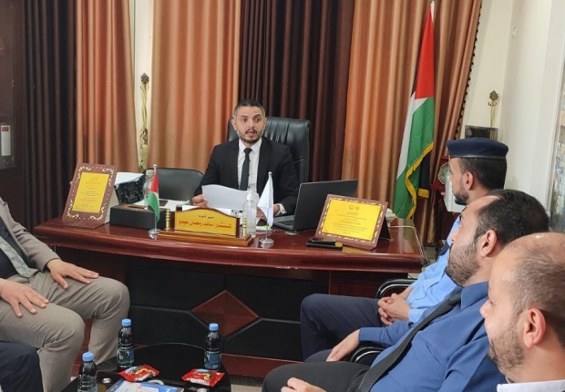 نيابة غزة الجزئية الأولى تجتمع مع مُفتشِي تحقيق شرطة شرق غزة