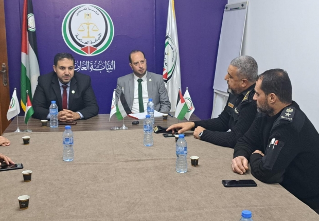 نيابة الوسطى الجزئية تستقبل مدير مركز إصلاح وتأهيل سجن دير البلح المركزي