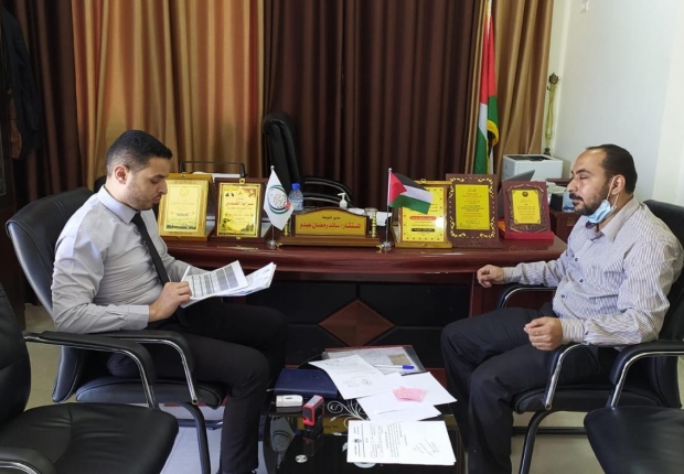 مدير نيابة غزة الاولي  يبحث مع المستشار القانوني لسلطة المياه تعزيز الآليات القانونية لحماية موارد المياه
