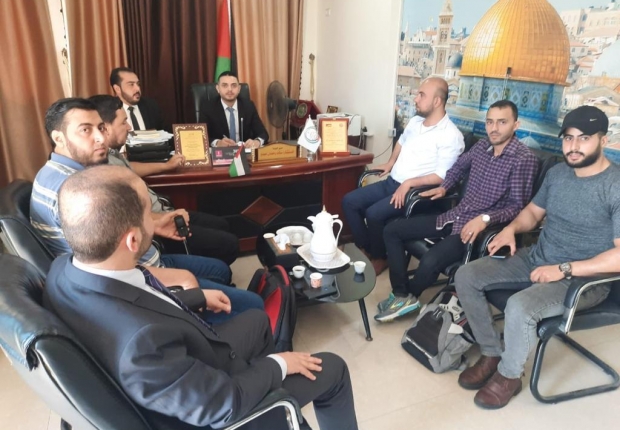  نيابة غزة الجزئية الأولى تعقد اجتماعاً مع دائرة الجرائم الإلكترونية لبحث سبل التعاون المشترك