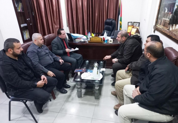 نيابة غزة الجزئية الثانية تعقد اجتماعاً مع قيادة لجان المقاومة الشعبية