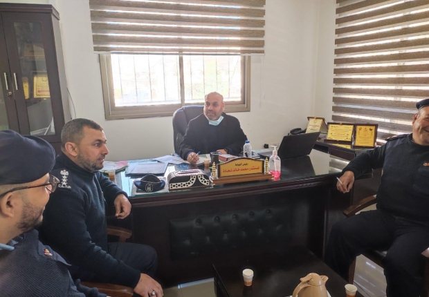 نيابة غزة الجزئية الدائرة الثالثة تعقد اجتماعاً مع وحدة الشؤون القانونية لوزارة الداخلية