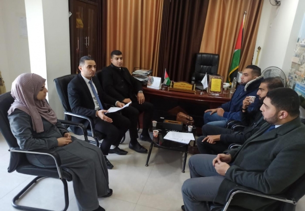 نيابة غزة الجزئية الأولي تعقد اجتماعاً مع شرطة مرور محافظة غزة
