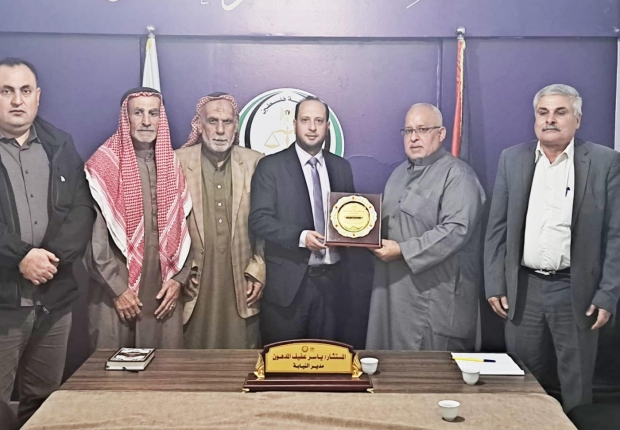 نيابة الوسطى الجزئية تستقبل لجنة الإصلاح وشئون العشائر في المحافظة الوسطى