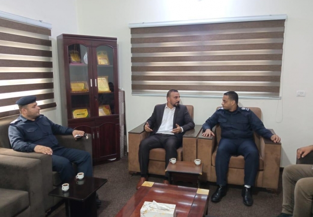 نيابة شمال غزة الجزئية تُجري زيارة ميدانية لمركز شرطة معسكر جباليا