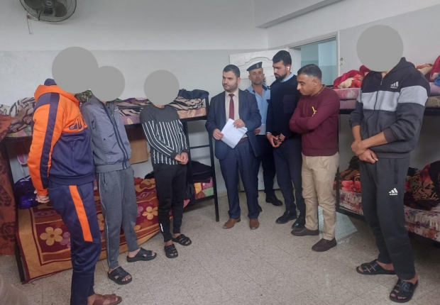 نيابة خانيونس الجزئية تُجري جولة مناوبة على المراكز الشرطية في محافظة خانيونس ثالث أيام عيد الفطر السعيد
