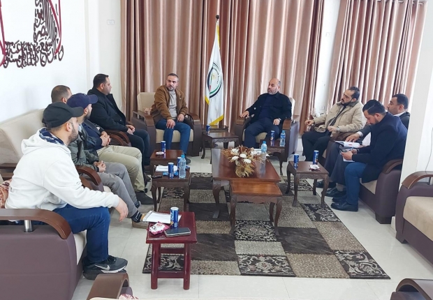 نيابة غزة الجزئية الدائرة الثالثة تعقد اجتماعاً مع مباحث التموين