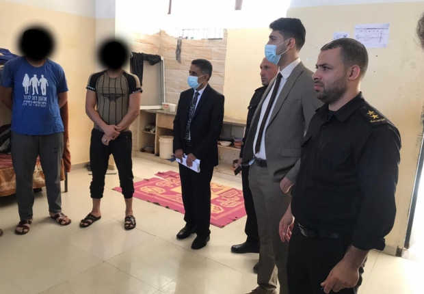 نيابة غزة  الكلية تتفقد النزلاء بمركز إصلاح وتأهيل طيبة المركزي