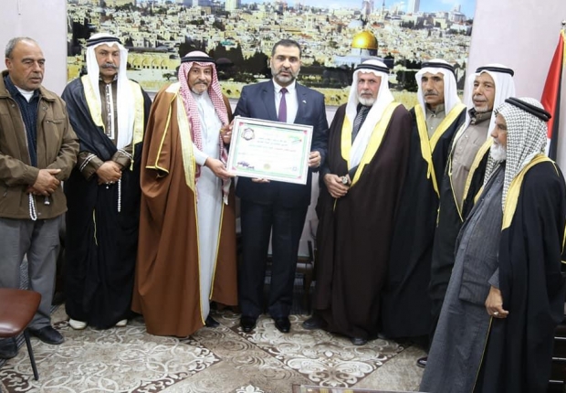 النائب العام يلتقي وفد من الاتحاد العربي للقبائل برئاسة الأمين العام للاتحاد الشيخ نزيه أبو كاشف وناقش معهم تعزيز دور رجال الاصلاح والوجهاء في تحقيق الاستقرار المجتمعي