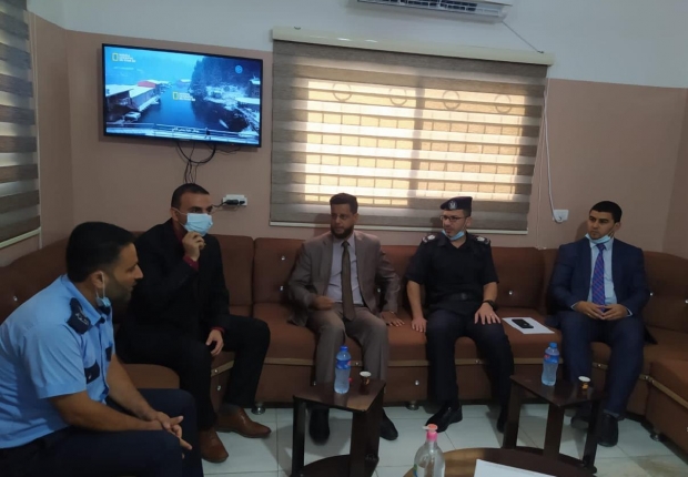 نيابة خانيونس الجزئية تجري زيارة تهنئة لمدير مركز شرطة المدينة بخانيونس