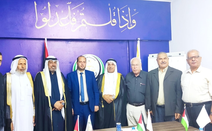 نيابة الوسطى الجزئية تستقبل وفداً من جمعية مخاتير فلسطين